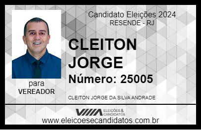 Candidato CLEITON JORGE 2024 - RESENDE - Eleições