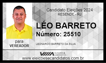 Candidato LÉO BARRETO 2024 - RESENDE - Eleições