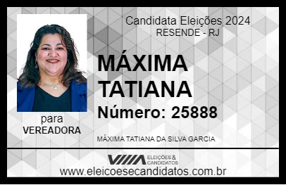 Candidato MÁXIMA TATIANA 2024 - RESENDE - Eleições