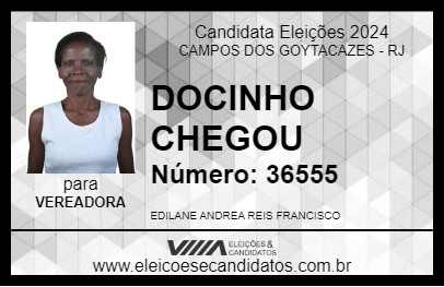 Candidato DOCINHO CHEGOU 2024 - CAMPOS DOS GOYTACAZES - Eleições