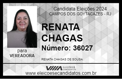 Candidato RENATA CHAGAS 2024 - CAMPOS DOS GOYTACAZES - Eleições