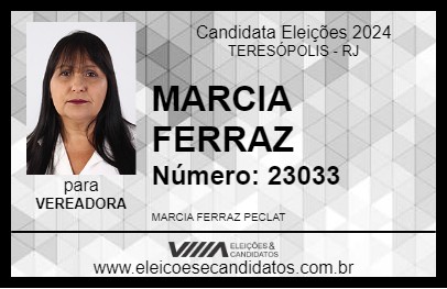 Candidato MARCIA FERRAZ 2024 - TERESÓPOLIS - Eleições