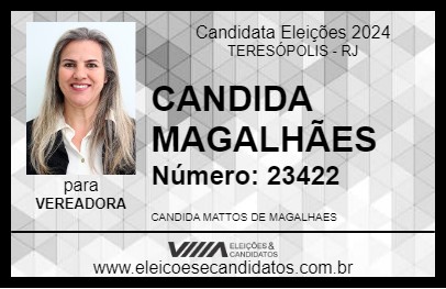 Candidato CANDIDA MAGALHÃES 2024 - TERESÓPOLIS - Eleições