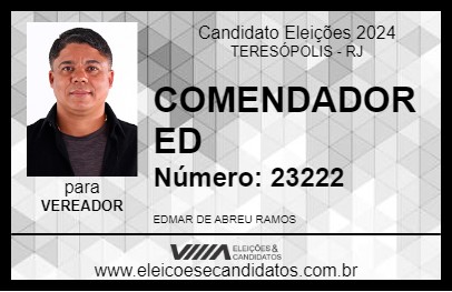 Candidato COMENDADOR ED 2024 - TERESÓPOLIS - Eleições