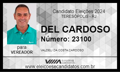 Candidato DEL CARDOSO 2024 - TERESÓPOLIS - Eleições