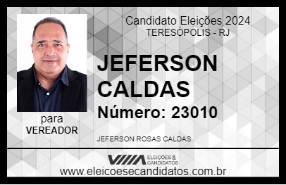 Candidato JEFERSON CALDAS 2024 - TERESÓPOLIS - Eleições