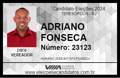 Candidato ADRIANO FONSECA 2024 - TERESÓPOLIS - Eleições