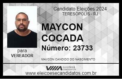 Candidato MAYCON COCADA 2024 - TERESÓPOLIS - Eleições