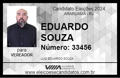 Candidato EDUARDO SOUZA 2024 - ARARUAMA - Eleições