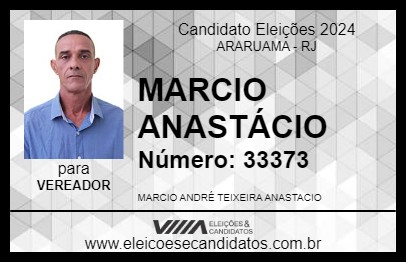 Candidato MARCIO ANASTÁCIO 2024 - ARARUAMA - Eleições