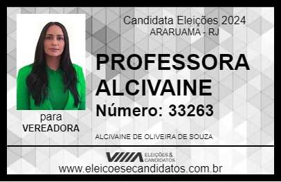 Candidato PROFESSORA ALCIVAINE 2024 - ARARUAMA - Eleições