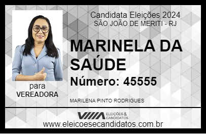 Candidato MARILENA DA SAÚDE 2024 - SÃO JOÃO DE MERITI - Eleições