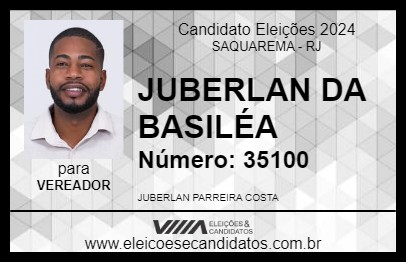 Candidato JUBERLAN DA BASILÉA 2024 - SAQUAREMA - Eleições