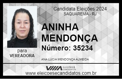 Candidato ANINHA MENDONÇA 2024 - SAQUAREMA - Eleições