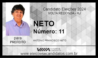 Candidato NETO 2024 - VOLTA REDONDA - Eleições