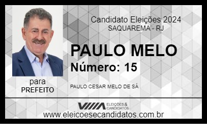 Candidato PAULO MELO 2024 - SAQUAREMA - Eleições