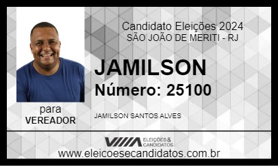 Candidato JAMILSON 2024 - SÃO JOÃO DE MERITI - Eleições