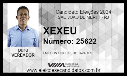 Candidato XEXEU 2024 - SÃO JOÃO DE MERITI - Eleições