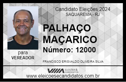 Candidato PALHAÇO MAÇARICO 2024 - SAQUAREMA - Eleições