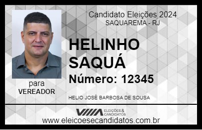 Candidato HELINHO SAQUÁ 2024 - SAQUAREMA - Eleições