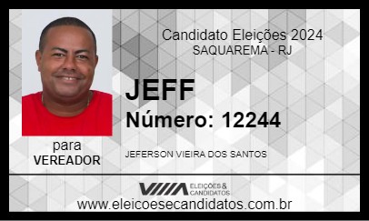 Candidato JEFF 2024 - SAQUAREMA - Eleições