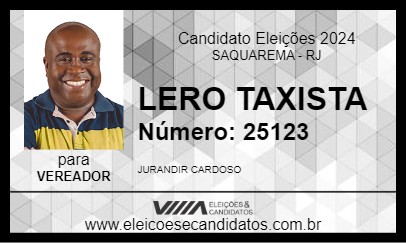 Candidato LERO TAXISTA 2024 - SAQUAREMA - Eleições