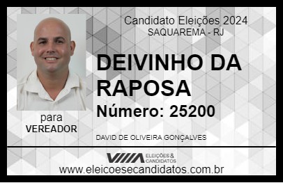 Candidato DEIVINHO DA RAPOSA 2024 - SAQUAREMA - Eleições