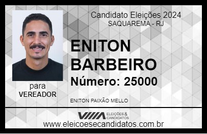 Candidato ENITON BARBEIRO 2024 - SAQUAREMA - Eleições