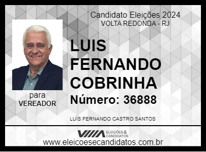 Candidato LUIS FERNANDO COBRINHA 2024 - VOLTA REDONDA - Eleições