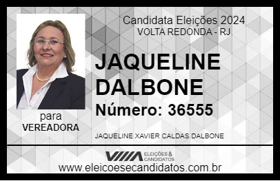 Candidato JAQUELINE DALBONE 2024 - VOLTA REDONDA - Eleições