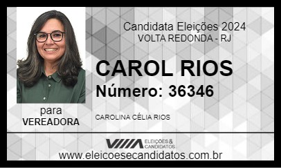 Candidato CAROL RIOS 2024 - VOLTA REDONDA - Eleições