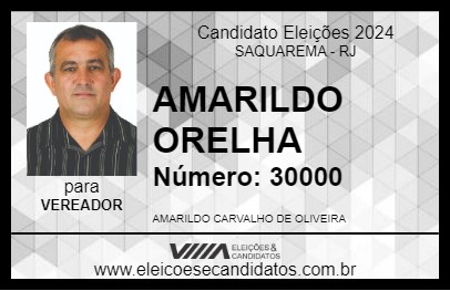 Candidato AMARILDO ORELHA 2024 - SAQUAREMA - Eleições