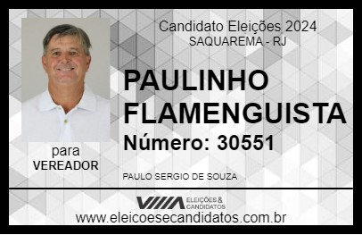 Candidato PAULINHO FLAMENGUISTA 2024 - SAQUAREMA - Eleições