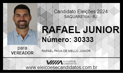 Candidato RAFAEL JUNIOR 2024 - SAQUAREMA - Eleições