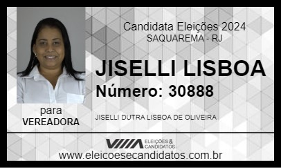 Candidato JISELLI LISBOA 2024 - SAQUAREMA - Eleições