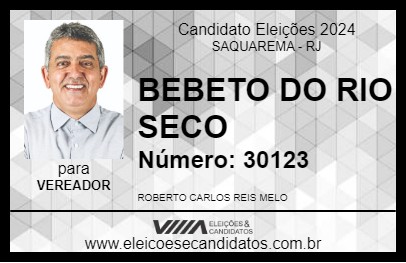 Candidato BEBETO DO RIO SECO 2024 - SAQUAREMA - Eleições