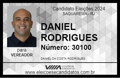 Candidato DANIEL RODRIGUES 2024 - SAQUAREMA - Eleições