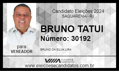 Candidato BRUNO TATUI 2024 - SAQUAREMA - Eleições