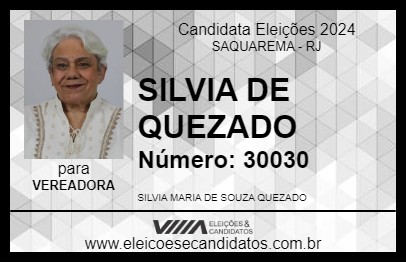 Candidato SILVIA DE QUEZADO 2024 - SAQUAREMA - Eleições