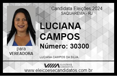 Candidato LUCIANA CAMPOS 2024 - SAQUAREMA - Eleições