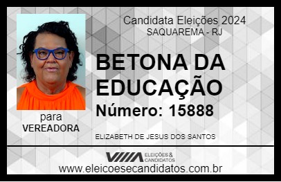 Candidato BETONA DA EDUCAÇÃO 2024 - SAQUAREMA - Eleições