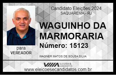 Candidato WAGUINHO DA MARMORARIA 2024 - SAQUAREMA - Eleições