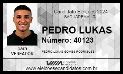 Candidato PEDRO LUKAS 2024 - SAQUAREMA - Eleições