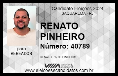 Candidato RENATO PINHEIRO 2024 - SAQUAREMA - Eleições