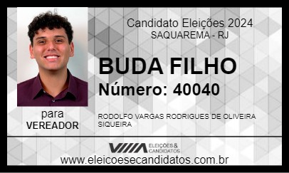 Candidato BUDA FILHO 2024 - SAQUAREMA - Eleições