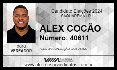 Candidato ALEX COCÃO 2024 - SAQUAREMA - Eleições