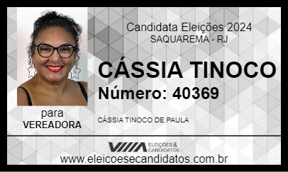 Candidato CÁSSIA TINOCO 2024 - SAQUAREMA - Eleições