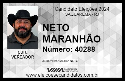 Candidato NETO MARANHÃO 2024 - SAQUAREMA - Eleições