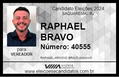 Candidato RAPHAEL BRAVO 2024 - SAQUAREMA - Eleições