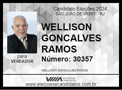 Candidato WELLISON GONCALVES RAMOS 2024 - SÃO JOÃO DE MERITI - Eleições